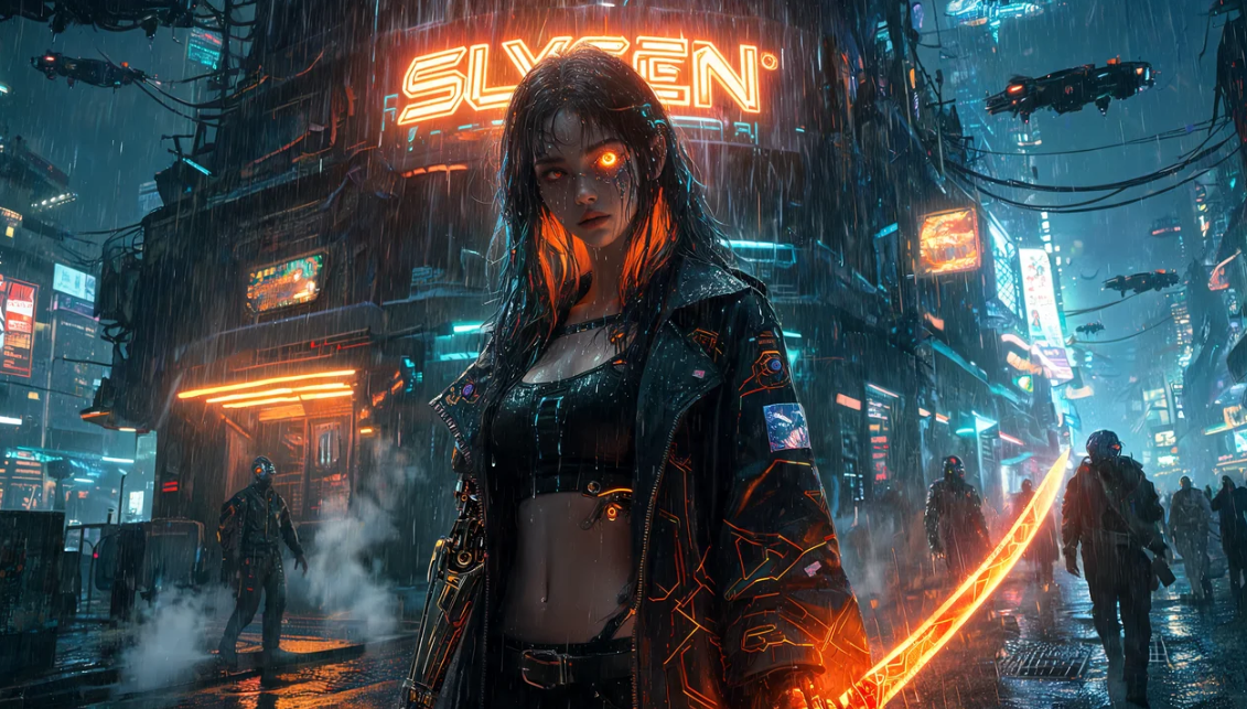 Black Mirror: Cyberpunk in AI Generation